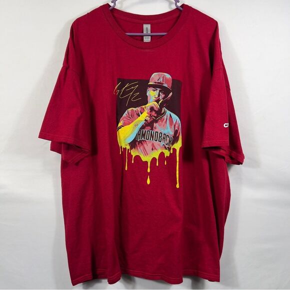 Gildan Red Geraldo Perdomo Arizona Diamondbacks Men's T-Shirt 0704 - Picture 1 of 7